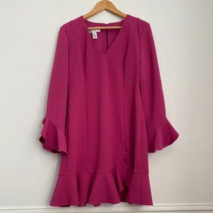 New Donna Morgan Pink long sleeve sheath Dress 10